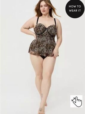 NWT Torrid Retro Chic Underwire Swimdress 5D/DD